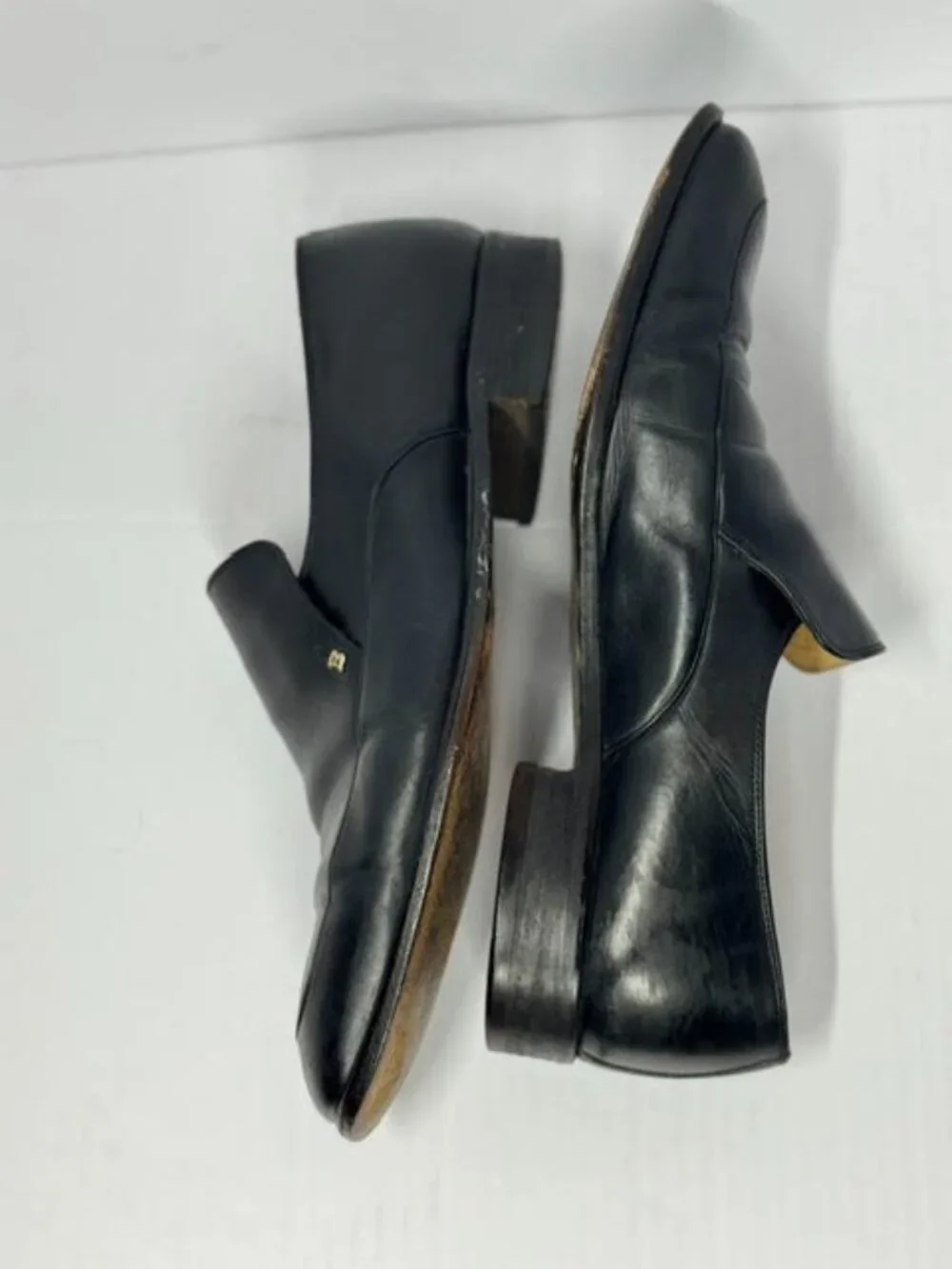 Bally Black Leather Slip-On Loafers Square Toe Dress Shoes Men’s 11D 10EU Italy
